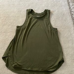 Green workout tank top